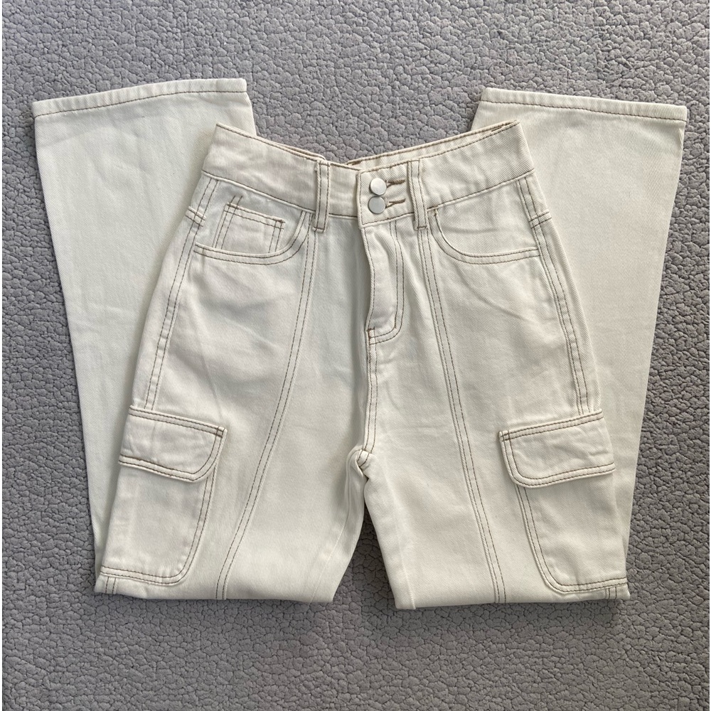 Embroidered streetwear cargo baggy jeans 24W